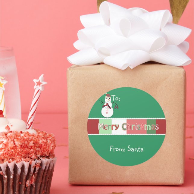 Christmas Sticker Shown Green But You Choose Colou (Party)