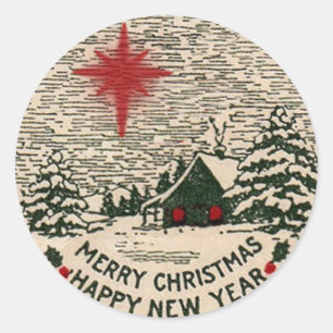 Christmas Sticker, Vintage 1911 Christmas Seal