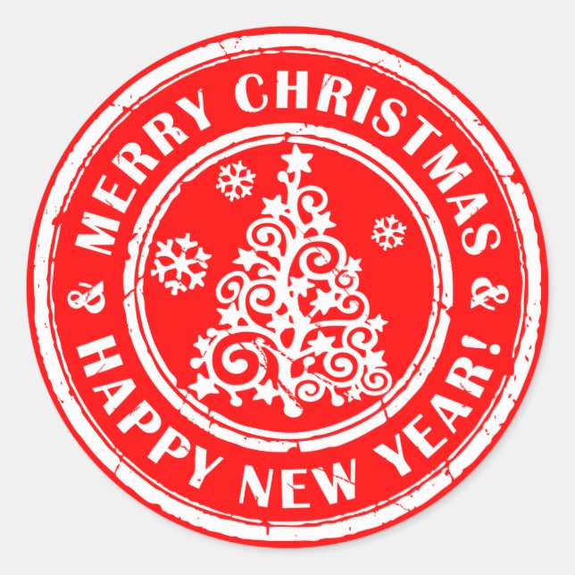 Christmas Stickers Festive Envelope Seals (Front)