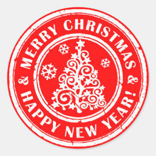 Christmas Stickers Festive Envelope Seals