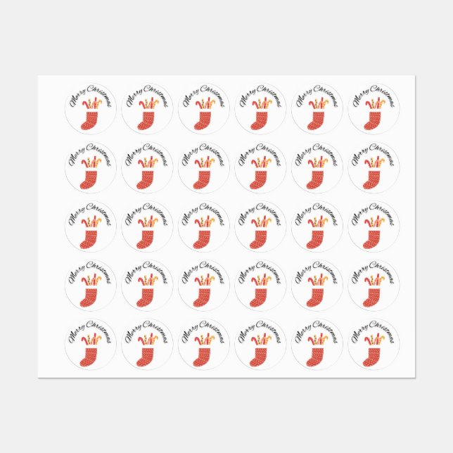 Christmas Stickers  for gift  (Sheet)