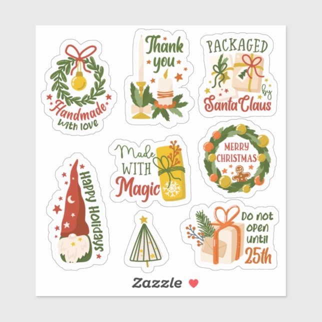 Christmas stickers for small business (Sheet)