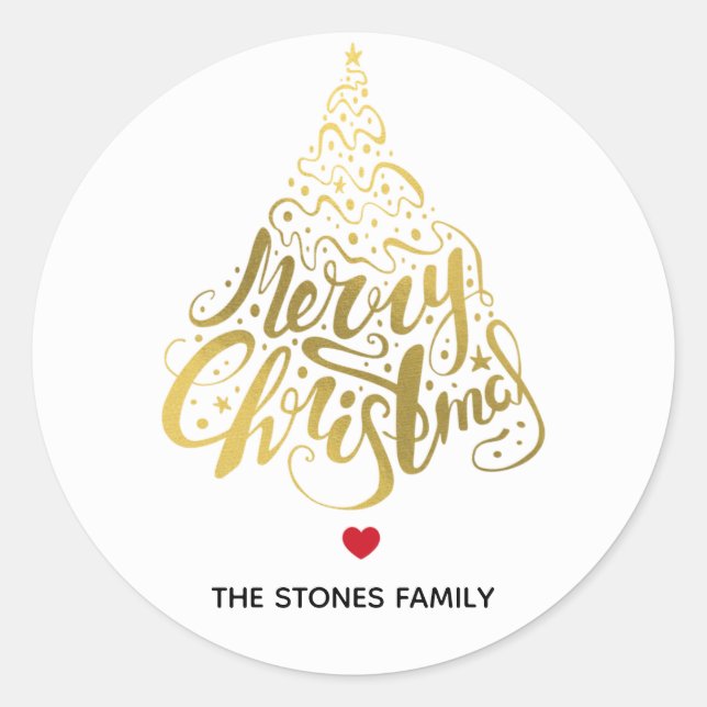 Christmas Stickers / Gold Christmas Labels (Front)