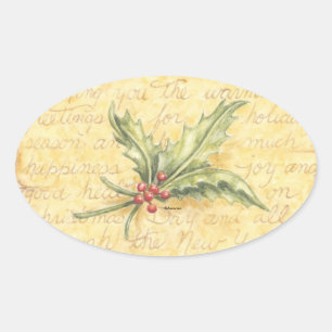 Christmas Stickers Holly Leaves