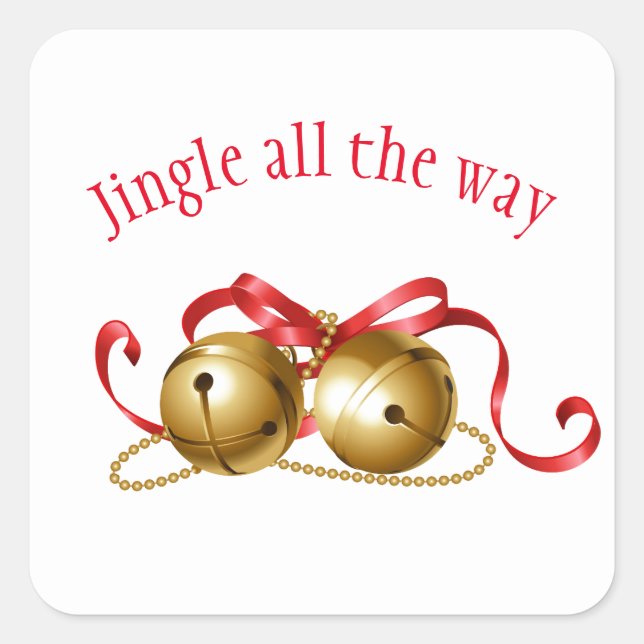 Christmas Stickers-Jingle Bells Square Sticker (Front)