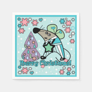 Christmas stickers , new year napkin