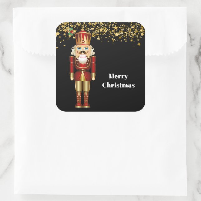 Christmas Stickers-Nutcracker Square Sticker (Bag)