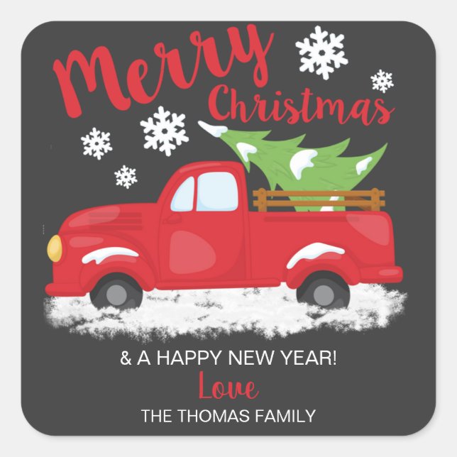 Christmas Stickers Ute Christmas Stickers (Front)