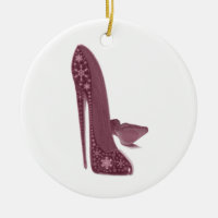 Christmas Stiletto High Heel Shoes Art