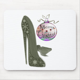 Christmas Stiletto Shoe and Bauble Art Gifts Mouse Mat