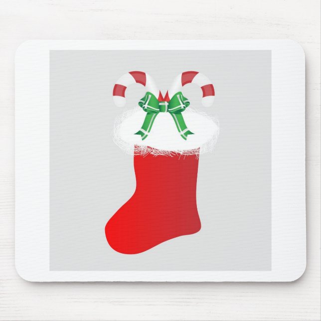 Christmas Stocking Candy Cane Peace Destiny Mouse Mat (Front)