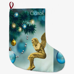 Christmas Stocking, Christmas Angel Large Christmas Stocking