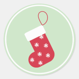 Christmas Stocking Classic Round Sticker