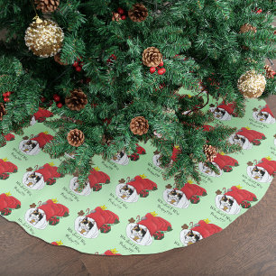 Christmas Stocking Cute Calico Kitten Brushed Polyester Tree Skirt