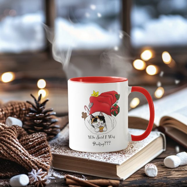 Christmas Stocking Cute Calico Kitten Mug (Creator Uploaded)