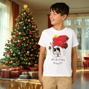 Christmas Stocking Cute Calico Kitten T-Shirt