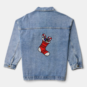 Christmas stocking denim jacket