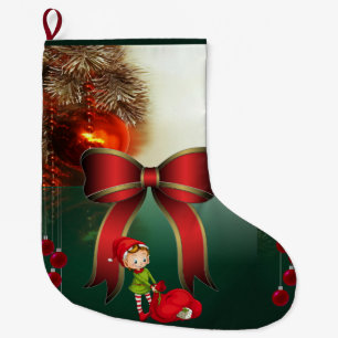Christmas Stocking, Elf Large Christmas Stocking