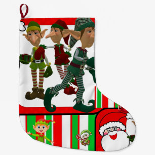 Christmas Stocking, Elf Large Christmas Stocking