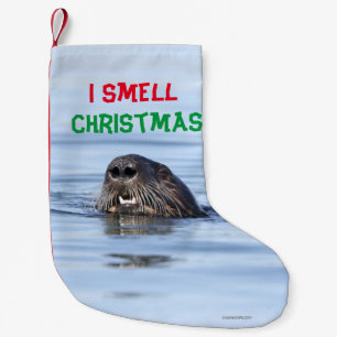 Christmas stocking featuring sea otter