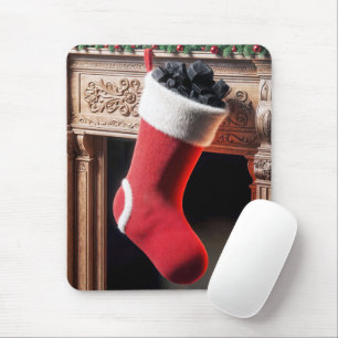 Christmas Stocking Filled With Coal Mouse Mat