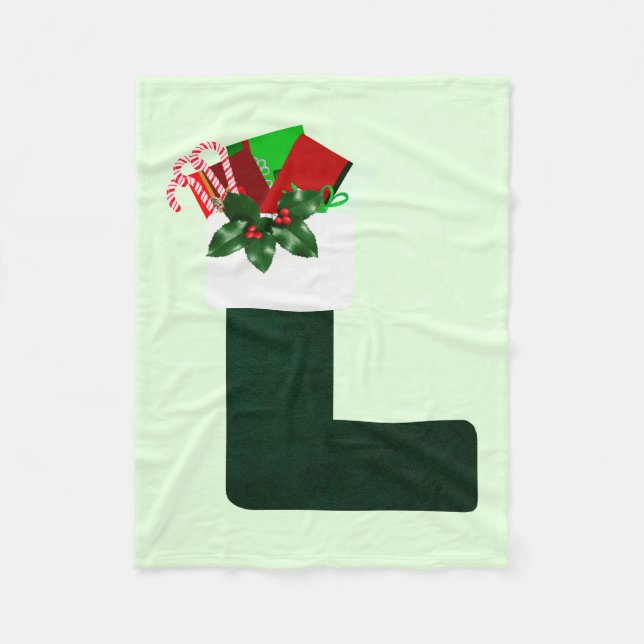 Christmas Stocking Fleece Blanket (Front)