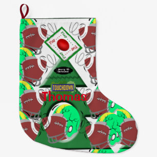 Christmas Stocking,  Football Large Christmas Stocking