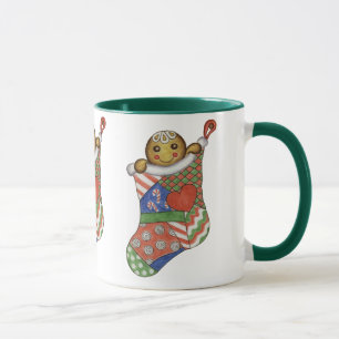 Christmas Stocking Gingerbread Coffee Mug