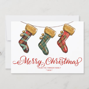 Christmas Stocking Holiday Greeting Card