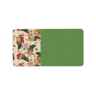 Christmas Stocking Kitty Address Labels