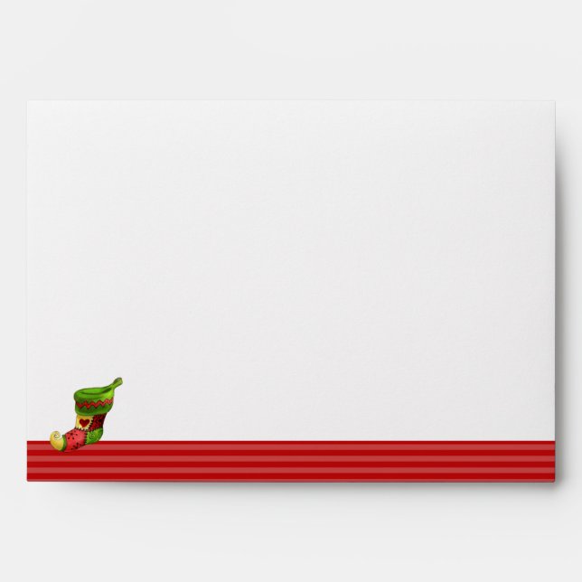 Christmas Stocking Lined Envelope (Front)