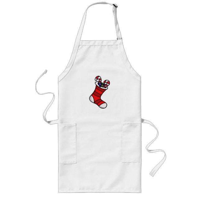Christmas stocking long apron (Front)