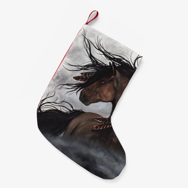 Christmas Stocking Majestic Bay Horse by Bihrle (Front (Hanging))