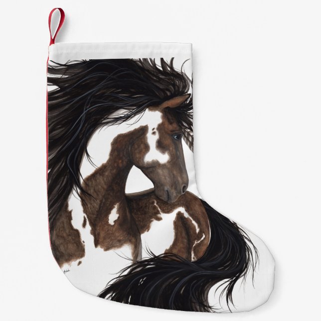 Christmas Stocking Majestic Pinto Horse by Bihrle (Front)