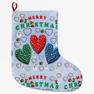 Christmas Stocking, Merry Christmas Large Christmas Stocking