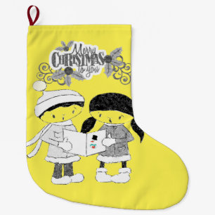 Christmas Stocking, Merry Christmas Large Christmas Stocking