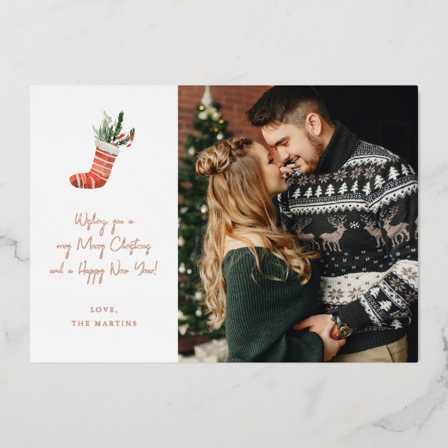 Christmas Stocking Note Photo Christmas (Front)