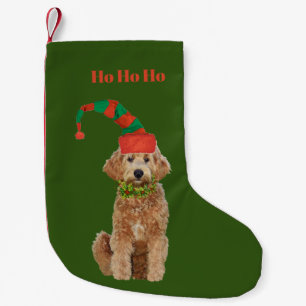 Christmas Stocking of golden doodle