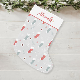 Christmas Stocking Pattern Custom Name Stocking