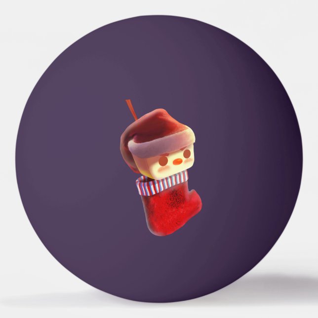 Christmas Stocking Ping Pong Ball (Front)