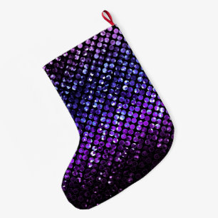 Christmas Stocking Purple Crystal Bling Strass