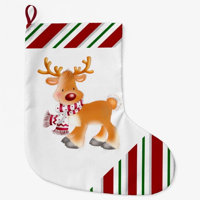 Christmas Stocking/Rudolph Large Christmas Stocking (Front)