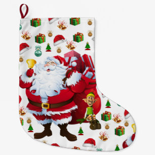 Christmas Stocking, Santa Large Christmas Stocking