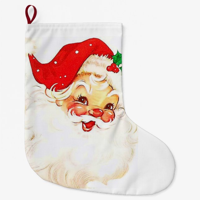 Christmas Stocking, Santa Large Christmas Stocking (Front)