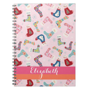 Christmas Stocking Sister Personalized Notebook