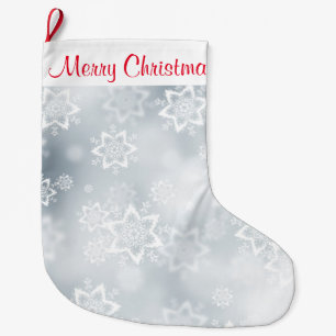 Christmas Stocking/Snow Flakes Large Christmas Stocking