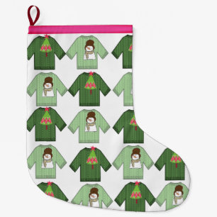 Christmas Stocking, Snowman Large Christmas Large Christmas Stocking