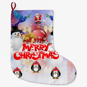 Christmas Stocking, Snowman Large Christmas Stocking