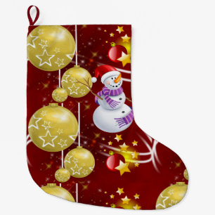 Christmas Stocking, Snowman Large Christmas Stocking