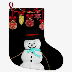 Christmas Stocking, Snowman Large Christmas Stocking